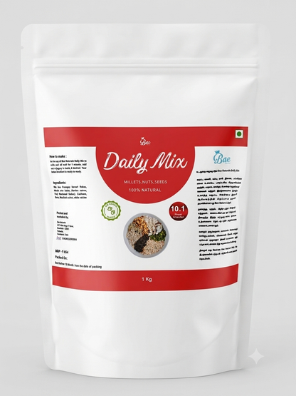 Daily Mix (Natural Museli) - Highly Nutritious Breakfast Made of Aval and Nuts | Bae Naturals Daily Mix - a power packed natural Breakfast - 1 KG