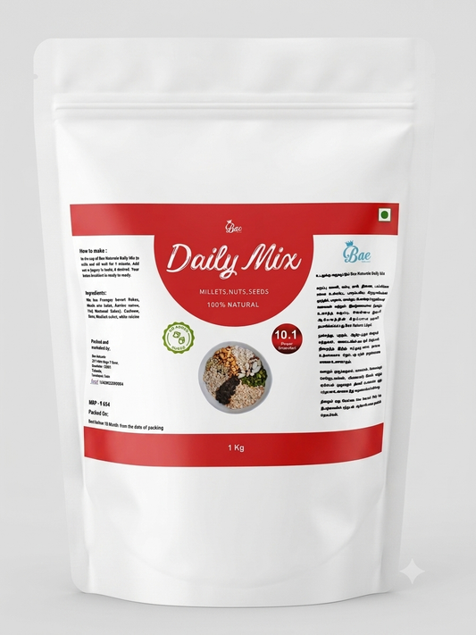 Daily Mix (Natural Museli) - Highly Nutritious Breakfast Made of Aval and Nuts | Bae Naturals Daily Mix - a power packed natural Breakfast - 1 KG