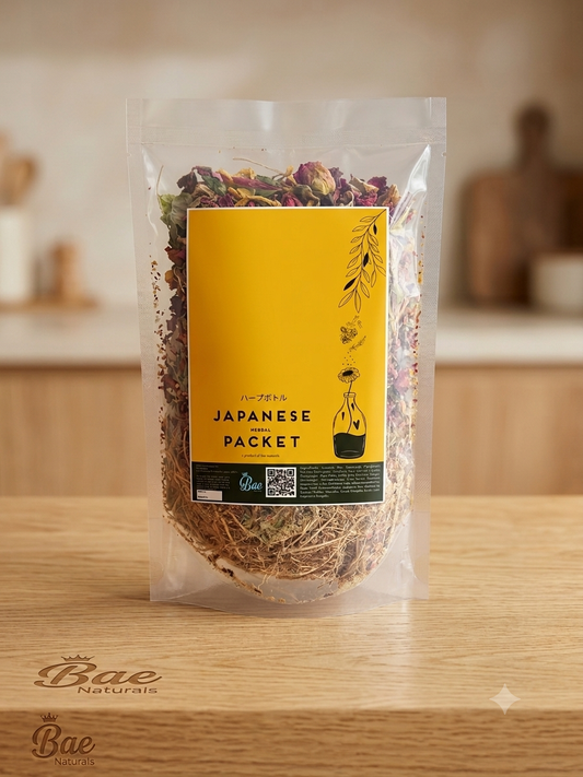 Bae naturals Japanese herbal Packet - herbs filled pack for long and strong hair with cooling benefits