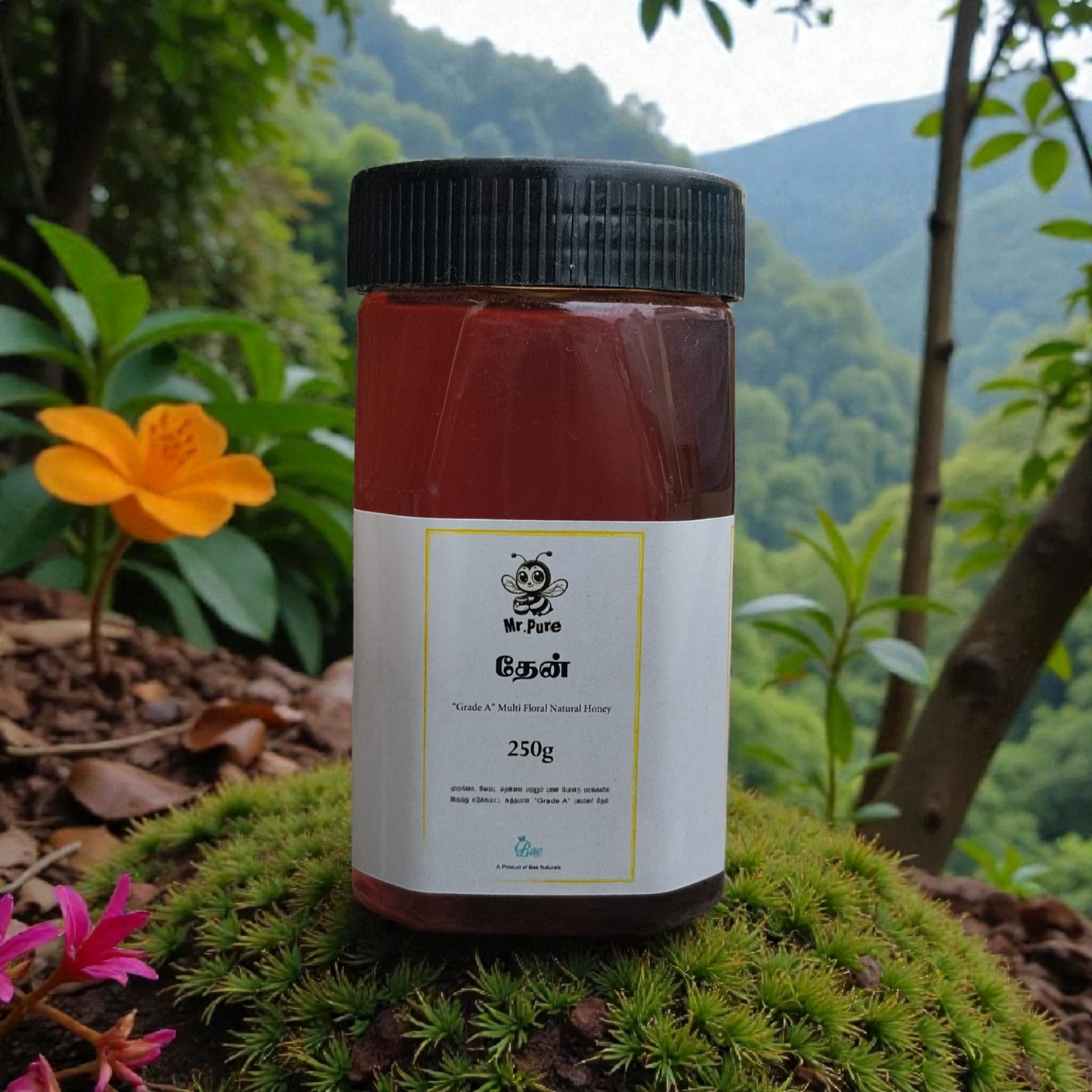 Mr.Pure Real Honey (250g) – 100% Pure Punjab variety Honey | Best Natural Honey for instant energy, Digestive issues and Medical purpose.