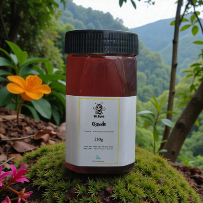 Mr.Pure Real Honey (250g) – 100% Pure Punjab variety Honey | Best Natural Honey for instant energy, Digestive issues and Medical purpose.