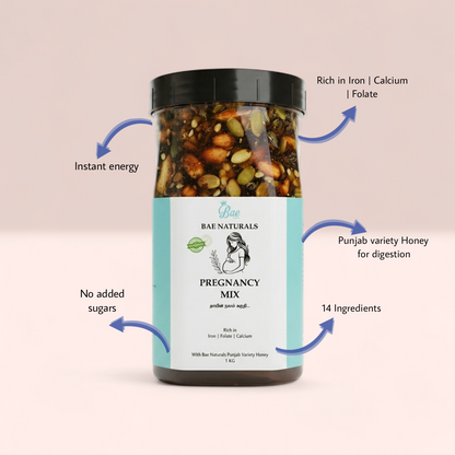 Bae Naturals Moms Mix | Crafted Blend of Nuts, Seeds, Grains & Dry Fruits for Everyday Wellness – 1kg