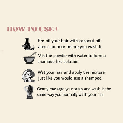 Bae naturals golden powder - Organic and natural shampoo powder for hair growth and damage repair (100g)